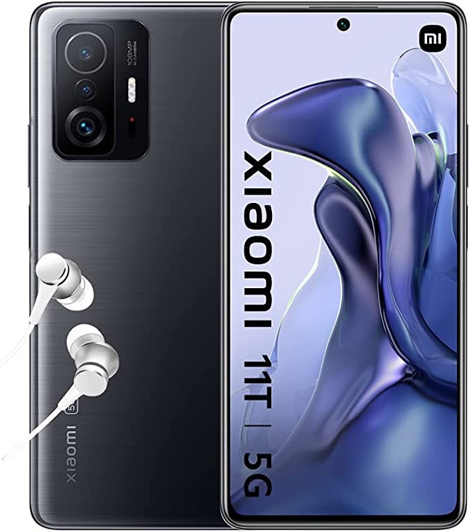 Xiaomi Mi 11T 5G - Smartphone 8 + 256 GB 16.9 cm (6.6 inches), 120 Hz AMOLED Flat Dot Display, MediaTek Dimensity 1200-Ultra, 108 MP Pro-Class Camera, 5000 mAh, Meteor Grey, Meteor Grey